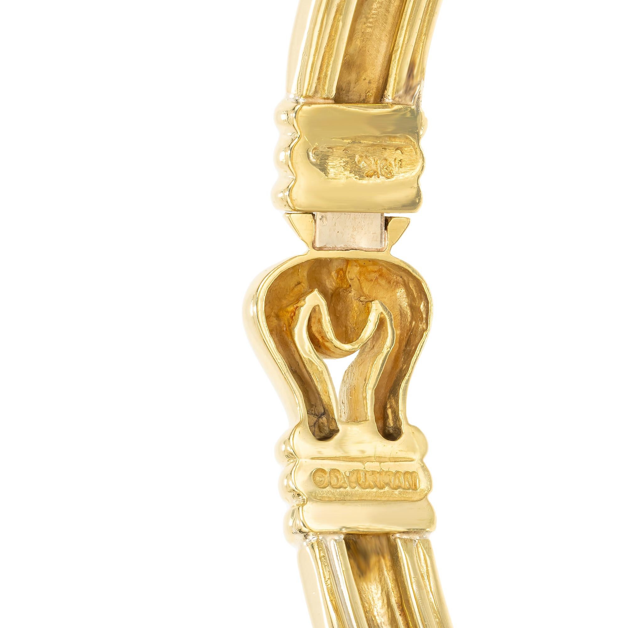 David Yurman - Bracelet à charnières et câbles en or en vente 3
