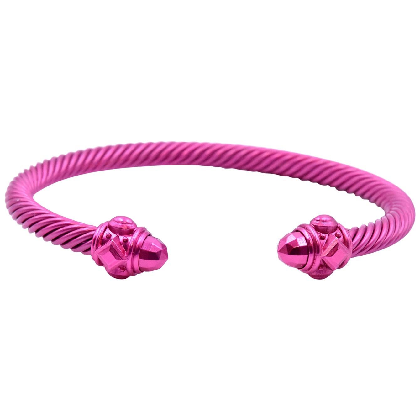 David Yurman Hot Pink Aluminum Cable Bracelet at 1stDibs | david yurman  aluminum cable bracelet, david yurman aluminum bracelets, david yurman  green aluminum bracelet