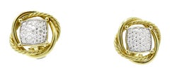 David Yurman Infinity Crossover Pave Diamonds Earrings