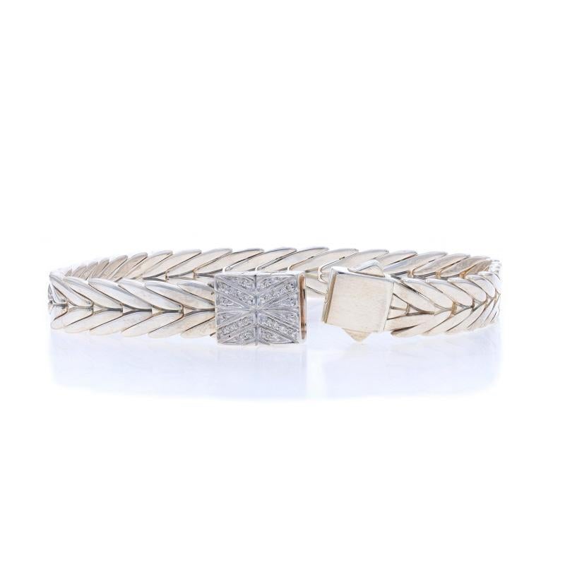 David Yurman Infinity Diamond Bangle Bracelet 6 1/4