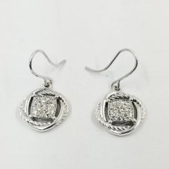 David Yurman Infinity Pave Diamond Drop Earrings