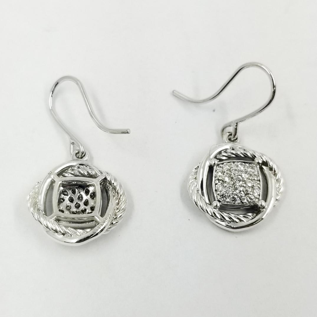 infinity earrings with diamonds