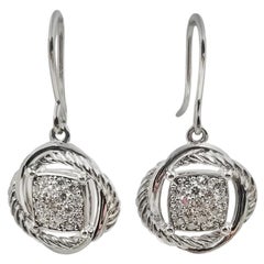 David Yurman Infinity Pave Diamond Drop Earrings