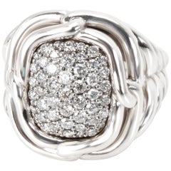 David Yurman Labyrinth Diamond Ring in Sterling Silver 1 Carat