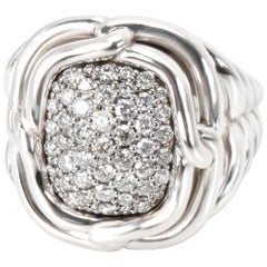 David Yurman Labyrinth Diamond Ring in Sterling Silver 1 Carat