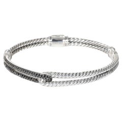 David Yurman Labyrinth Petite Pave Diamond Bracelet in Sterling Silver 0.5 Ctw