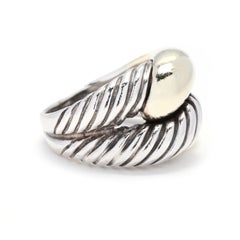 David Yurman Labyrinth Ring, Two Tone Loop Ring, Cable Knot Ring, Classic Dome