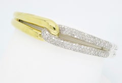 David Yurman Labyrinth Single Loop 18 Karat Gold Diamond Bracelet