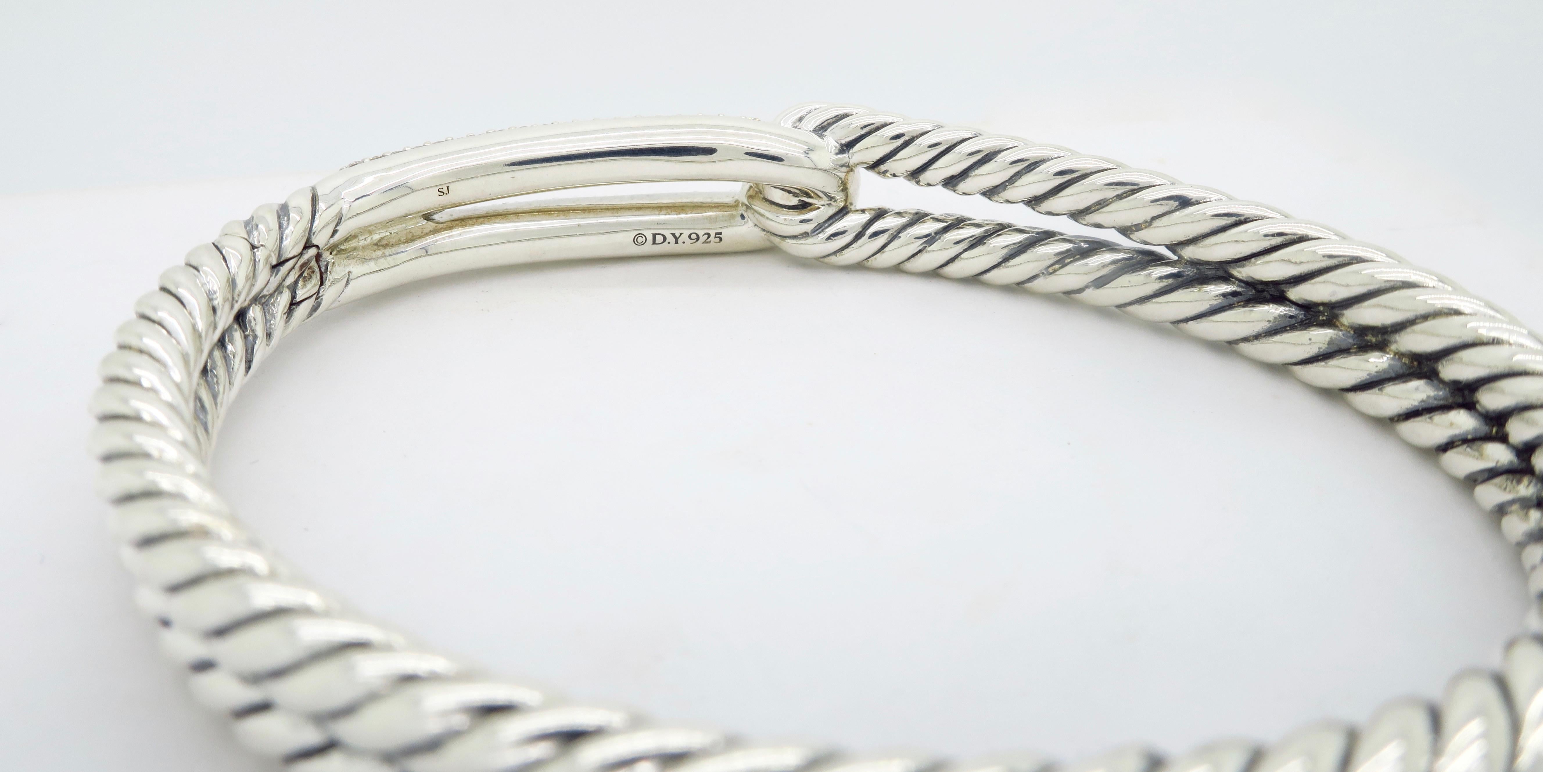 David Yurman Labyrinth Single-Loop Diamond Bracelet 4