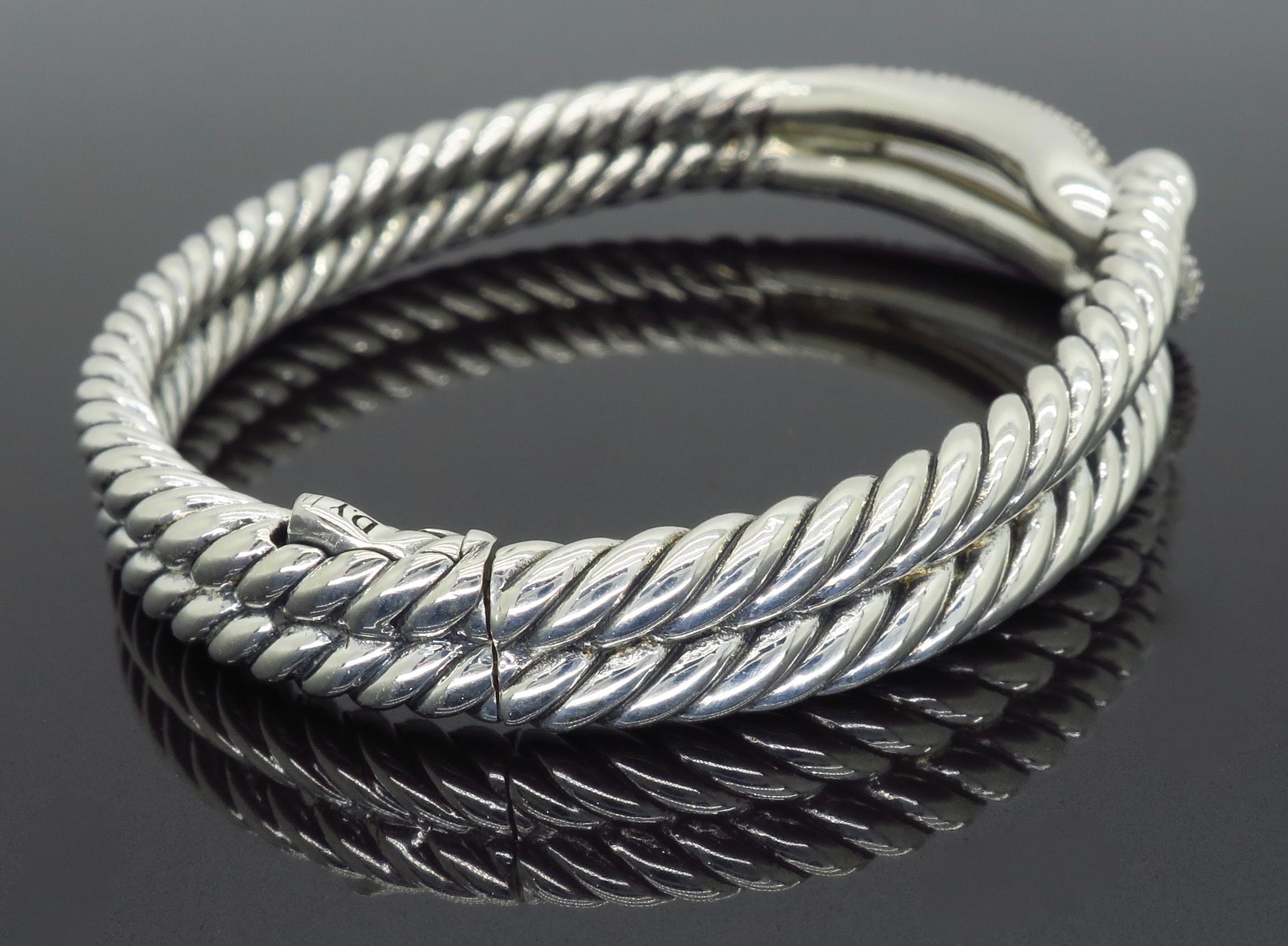 David Yurman Labyrinth Single-Loop Diamond Bracelet 1