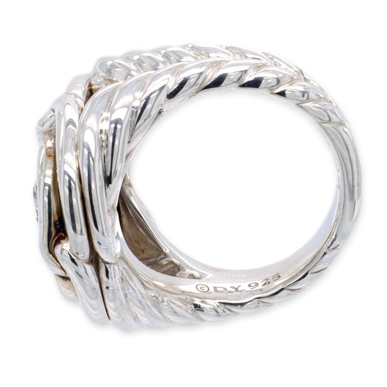 David Yurman Labyrinth Sterling Silver 1.00 Ct. Pave Diamond Ring For ...