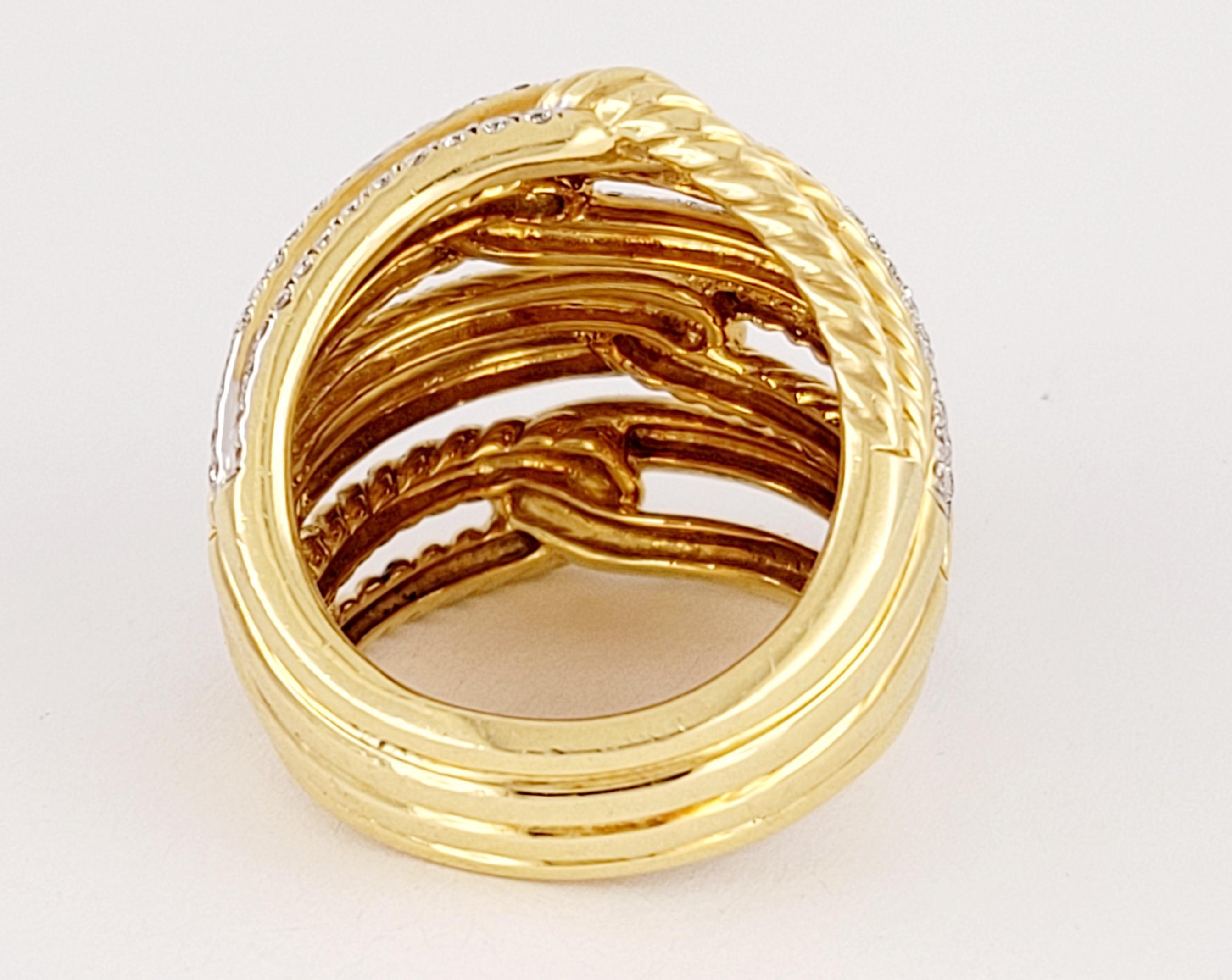 Labirinto di David Yurman  The Row  Anello con diamante in oro giallo In condizioni Nuovo in vendita a New York, NY