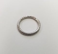 David Yurman Ladies Eden Partway 18K White Gold Pave Diamond Wedding Band