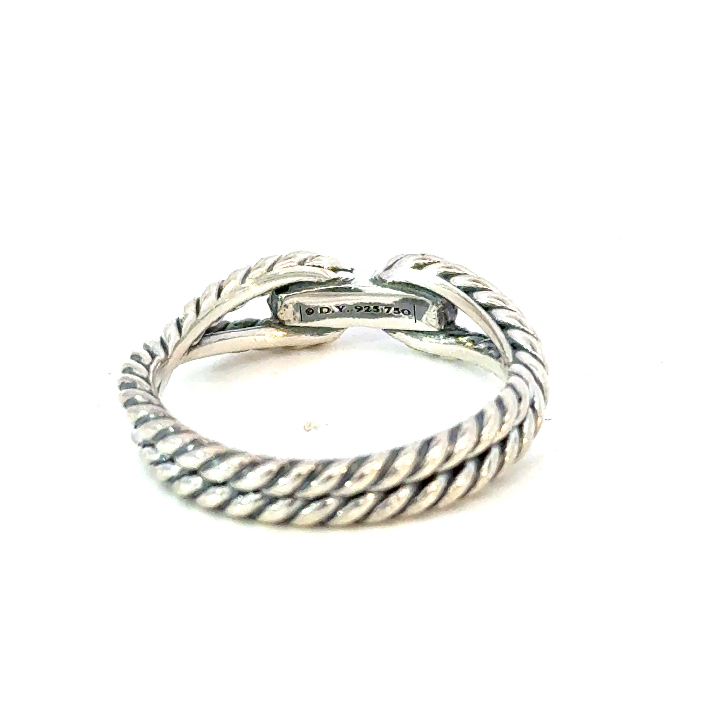 David Yurman pour femmes, taille 7, or 18 carats et argent sterling de succession Bon état - En vente à Brooklyn, NY