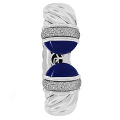 David Yurman Lapis Diamond Bracelet