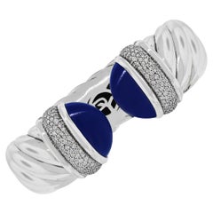 David Yurman Lapis Diamond Bracelet