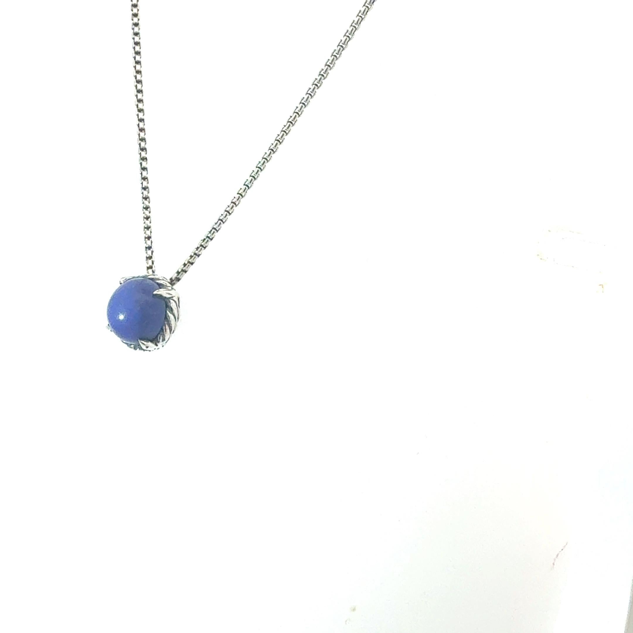 David Yurman Lapis Lazuli Pendant Necklace 17