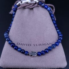 David Yurman Lapis Spiritual Bead Bracelet Silver Hamsa