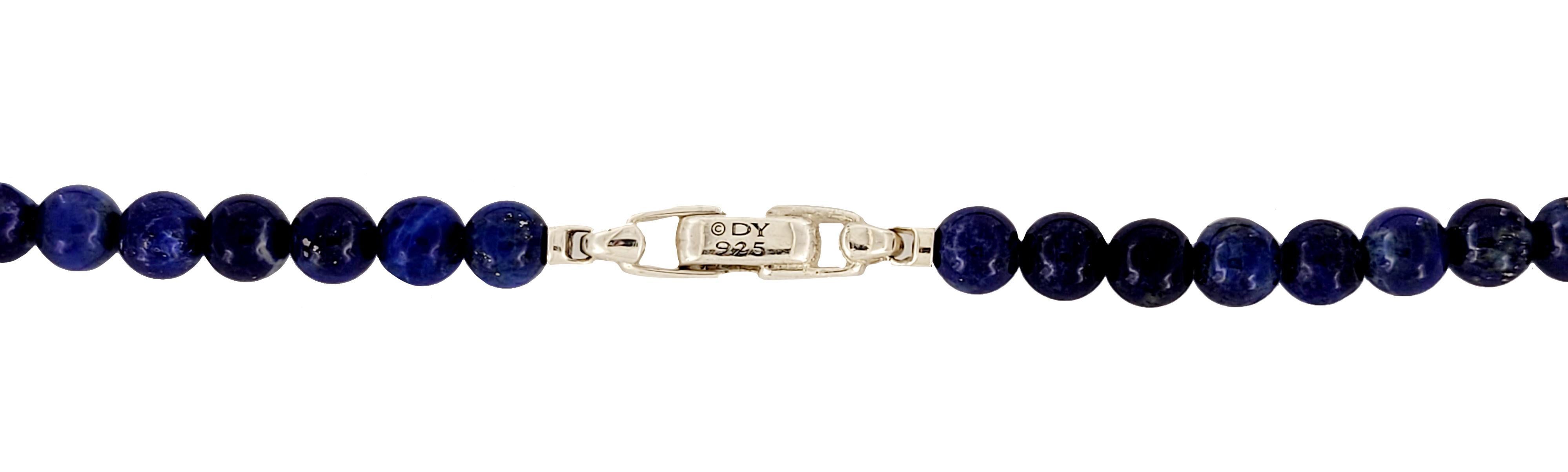 David Yurman Collier de perles en lapiz-lazuli et bleu saphir Pour femmes en vente