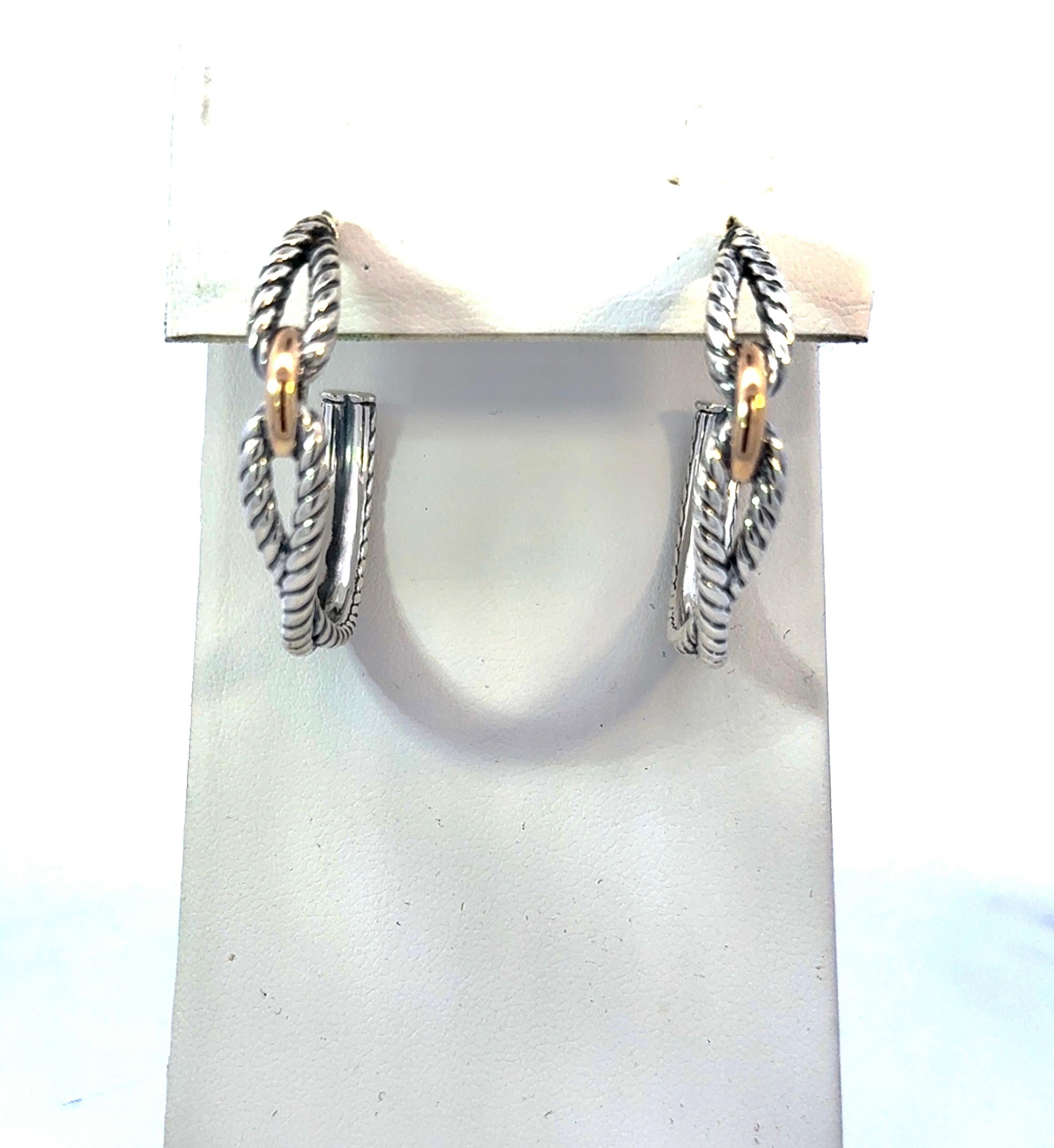 Authentic David Yurman Large Hoop Earrings 18 KT Gold + Silver Estate DY560

Retail: $795.00

These elegant Authentic David Yurman earrings are made of sterling silver.

TRUSTED SELLER SINCE 2002
PLEASE SEE OUR HUNDREDS OF POSITIVE FEEDBACKS FROM