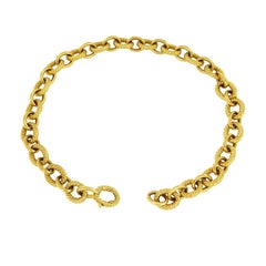 David Yurman Large Oval Link Choker Necklace in Yellow Gold