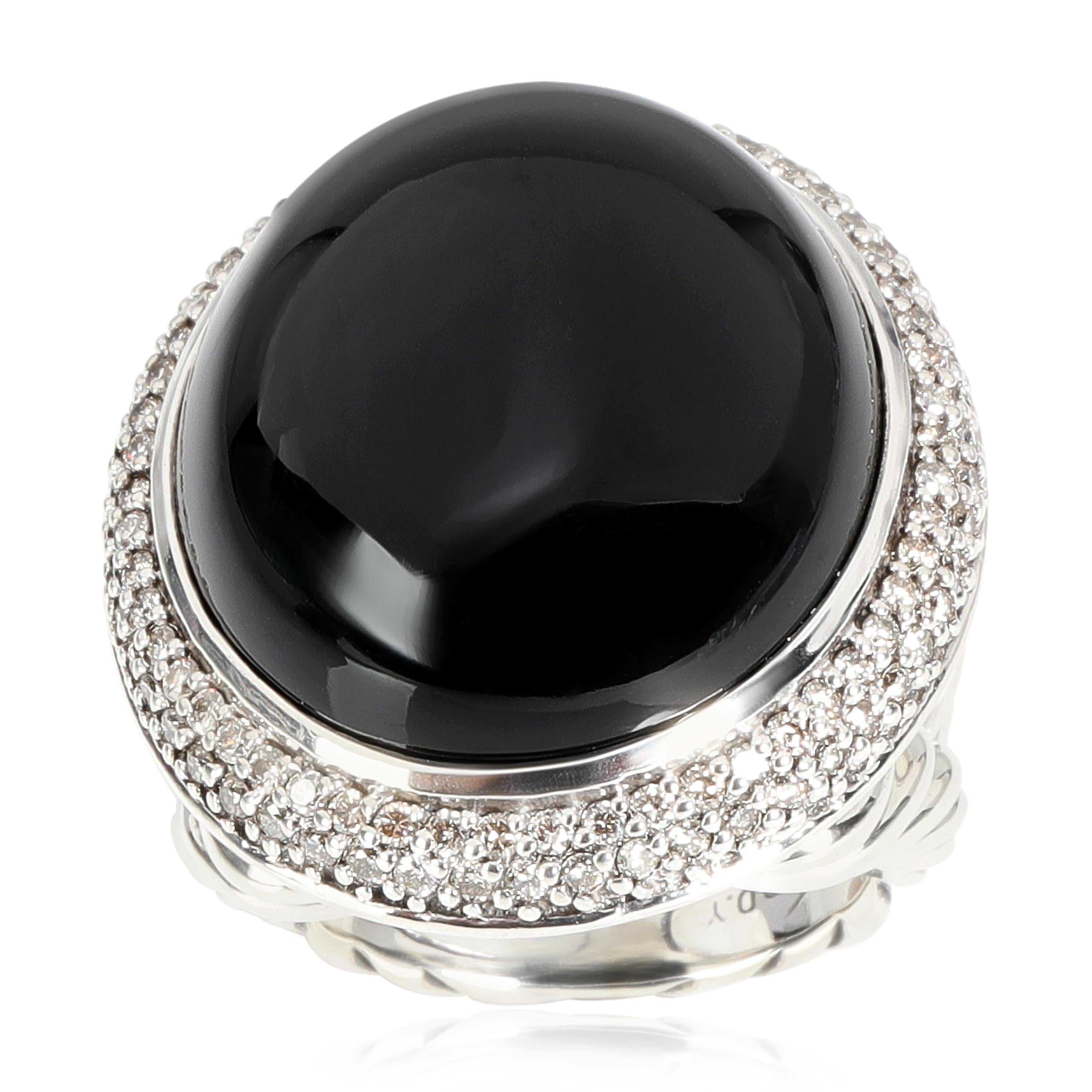 David Yurman Large Signature Oval Onyx & Diamond Ring  Sterlingsilber  0.64 CTW

PRIMARY DETAILS
SKU: 117143
Listing Title: David Yurman Large Signature Oval Onyx & Diamond Ring  Sterlingsilber  0.64 CTW
Condition Description: Retails for 2450 USD.