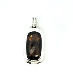 David Yurman Colgante grande de topacio ahumado Albion Estate de plata de ley