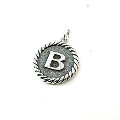 David Yurman Letter B Amulet Sterling Silver Estate