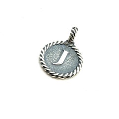 David Yurman Letter J Amulet Sterling Silver Estate