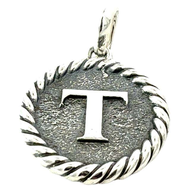 Amulet Letters David Yurman Letter N Amulet Sterling Silver Estate For Sale at 1stDibs