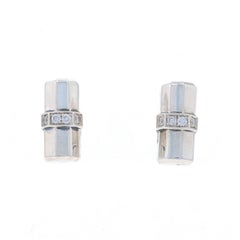 David Yurman Lexington Diamond Stud Earrings - Sterling 925 & Yellow Gold 14k