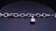 David Yurman Pulsera de eslabones de oro amarillo de 18 quilates y plata esterlina