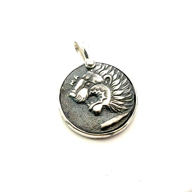 David Yurman Lion Amulet Sterling Silver Estate