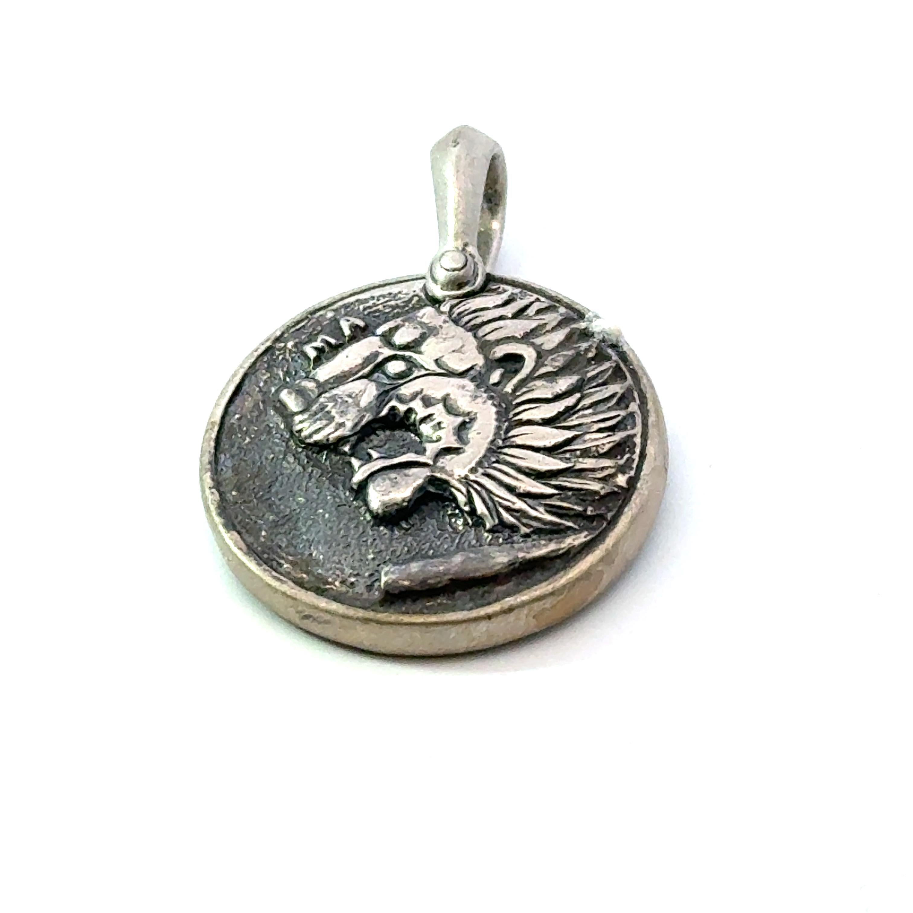 David Yurman Leone Amuleto in argento sterling Estate in vendita 1