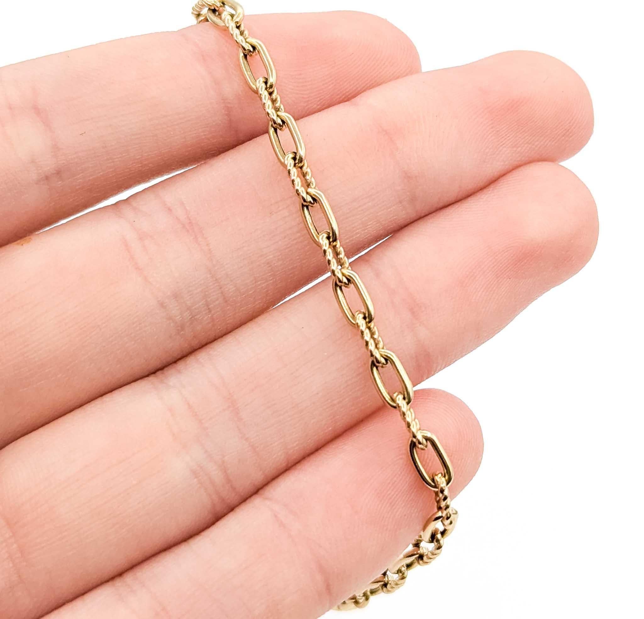 Moderno David Yurman Bracciale a catena Madison in oro giallo 18 carati in vendita