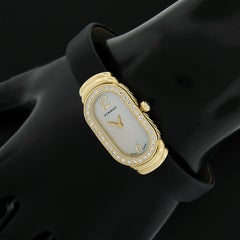 David Yurman Madison Petite 18k Gold Diamond Bezel MOP Dial Wrist Watch T409-P88