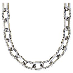 David Yurman Madison Sterling Silver Fancy Link Chain