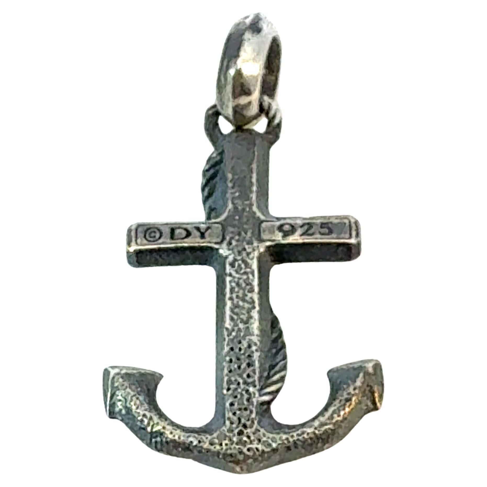 David Yurman Maritime Anchor Pendant Sterling Silver Estate