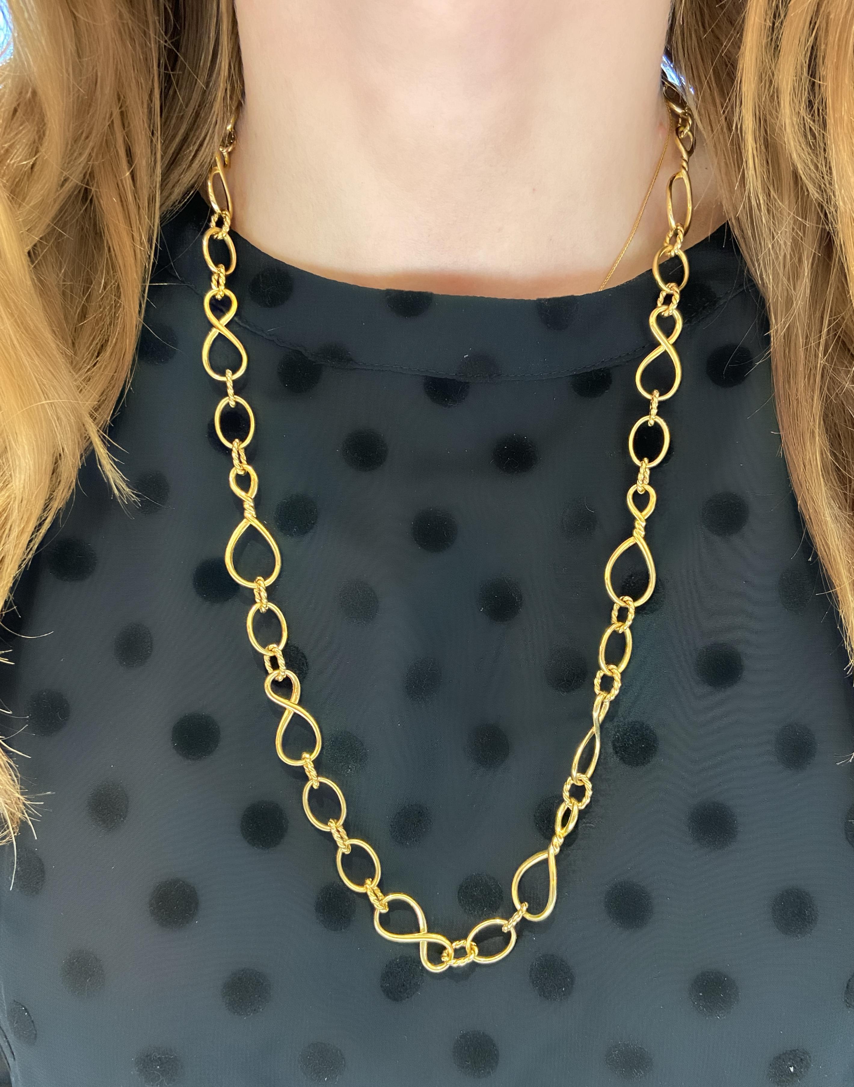 David Yurman Medium Continuance Chain Necklace in 18 Karat Gold, N133488832 1