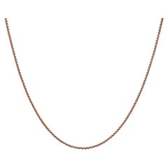 Used David Yurman Men's 18 Karat Rose Gold Box Chain Necklace