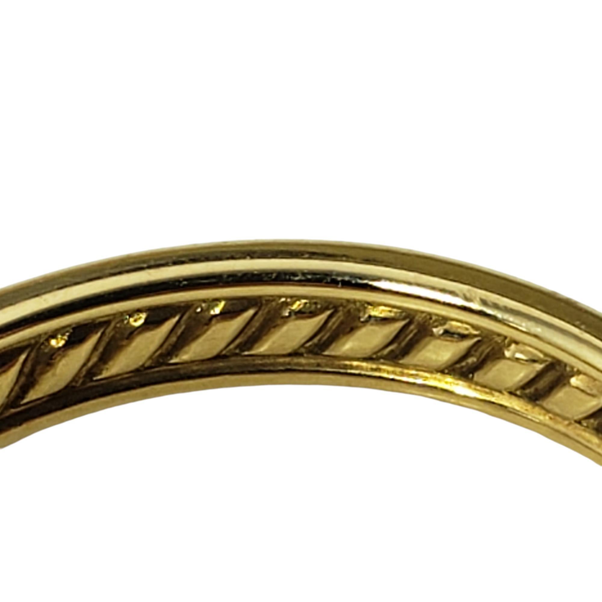 David Yurman Men's 18K Yellow Gold Classic Wedding Band Ring Size 10.25#18462 For Sale 1