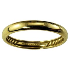 David Yurman Herren 18K Gelbgold Classic Hochzeit Band Ring Größe 10,25#18462