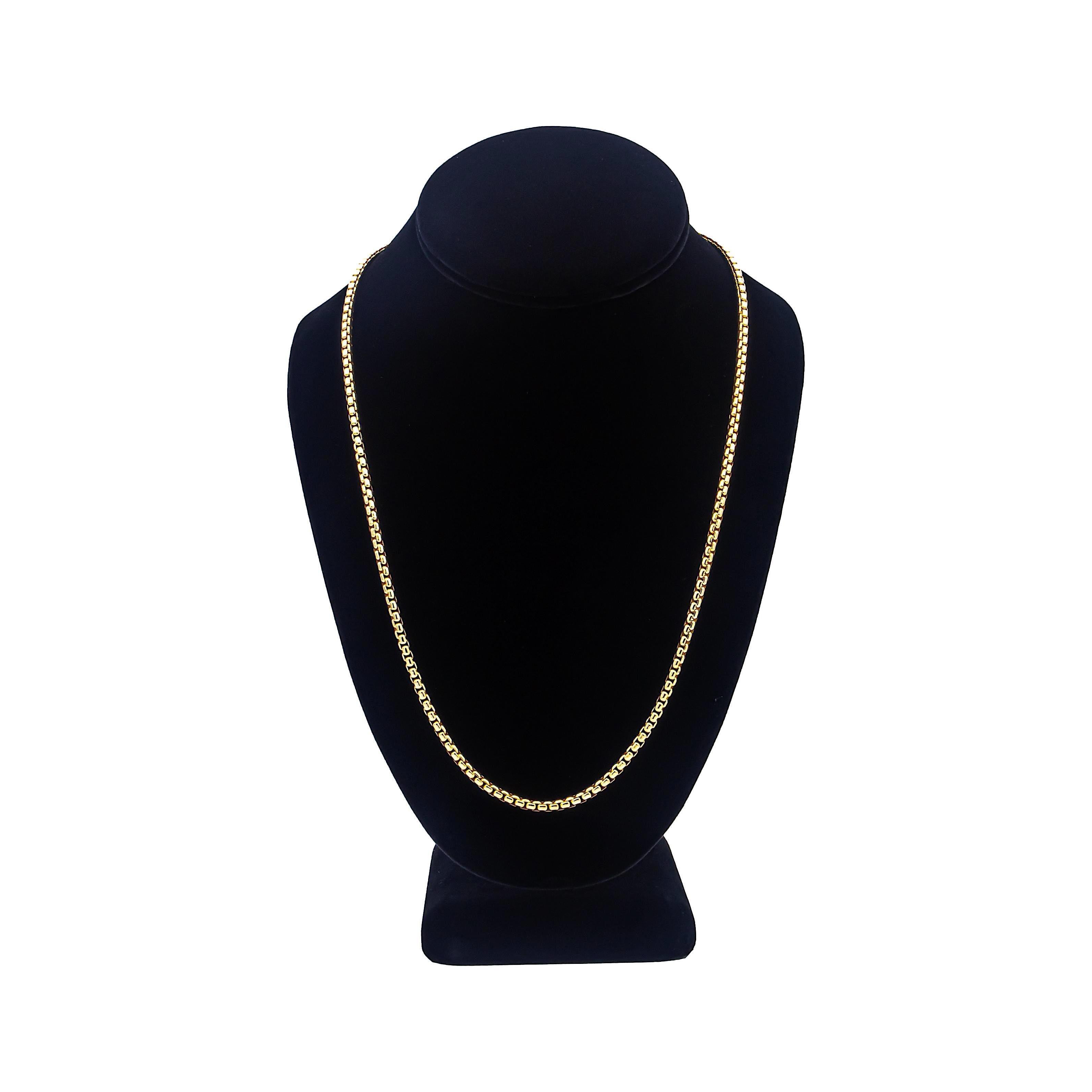 David Yurman Herren 18K Gelbgold 3.4 mm Box Kette Halskette 26