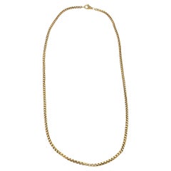 David Yurman Men's 18K Yellow Gold 3.4 mm Box Chain Necklace 26" Long