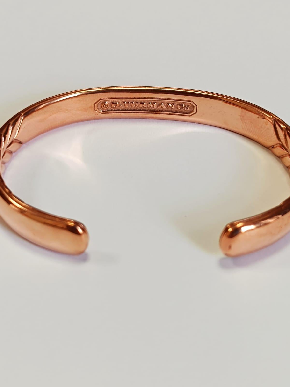 David Yurman Men's Copper Streamline Cuff Bracelet For Sale 1