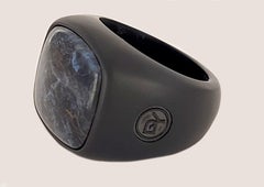 David Yurman Men's Exotic Stone Ring with Pietersite in Black Titanium