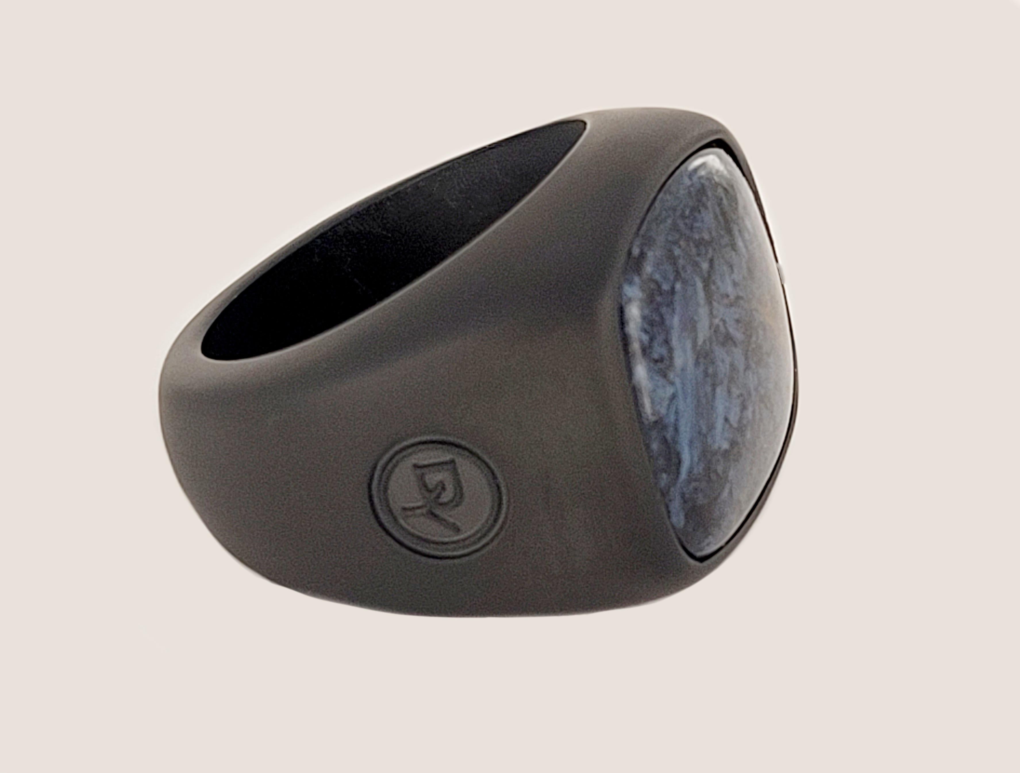 Brand David Yurman 
From streamline collection 
Metal type: Titanium 
Ring Size: 10
Front Thickness 20mm
Stone dimension: 16.5mm X 17mm 
Base of shank: width 8mm 
Ring weight 18.5g. 
Signature: ©DY 
Gender Men 
Condition New 
Comes with David Yurman