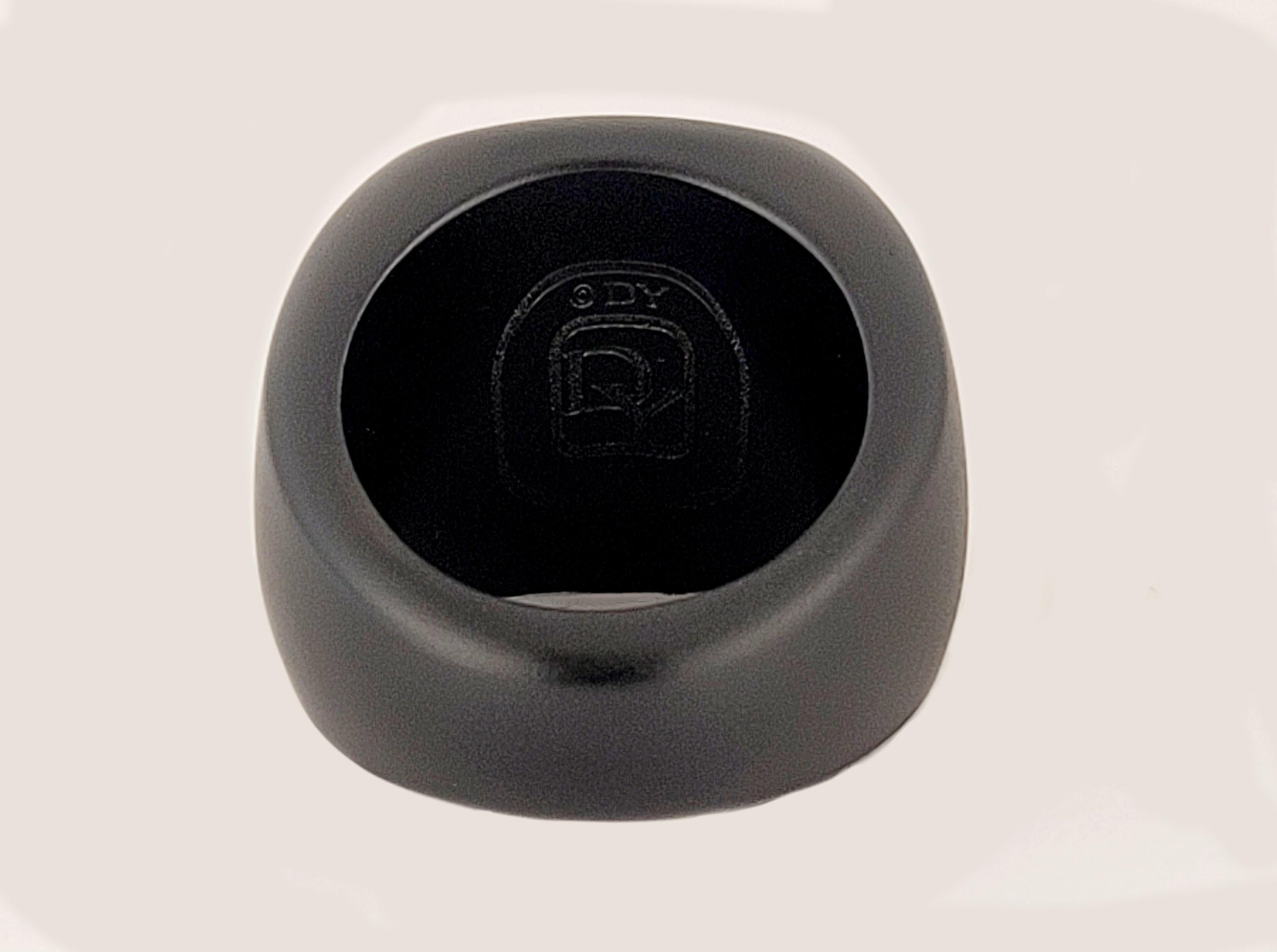 David Yurman Men's Exotic Stone Ring with Pietersite in Black Titanium In New Condition For Sale In New York, NY