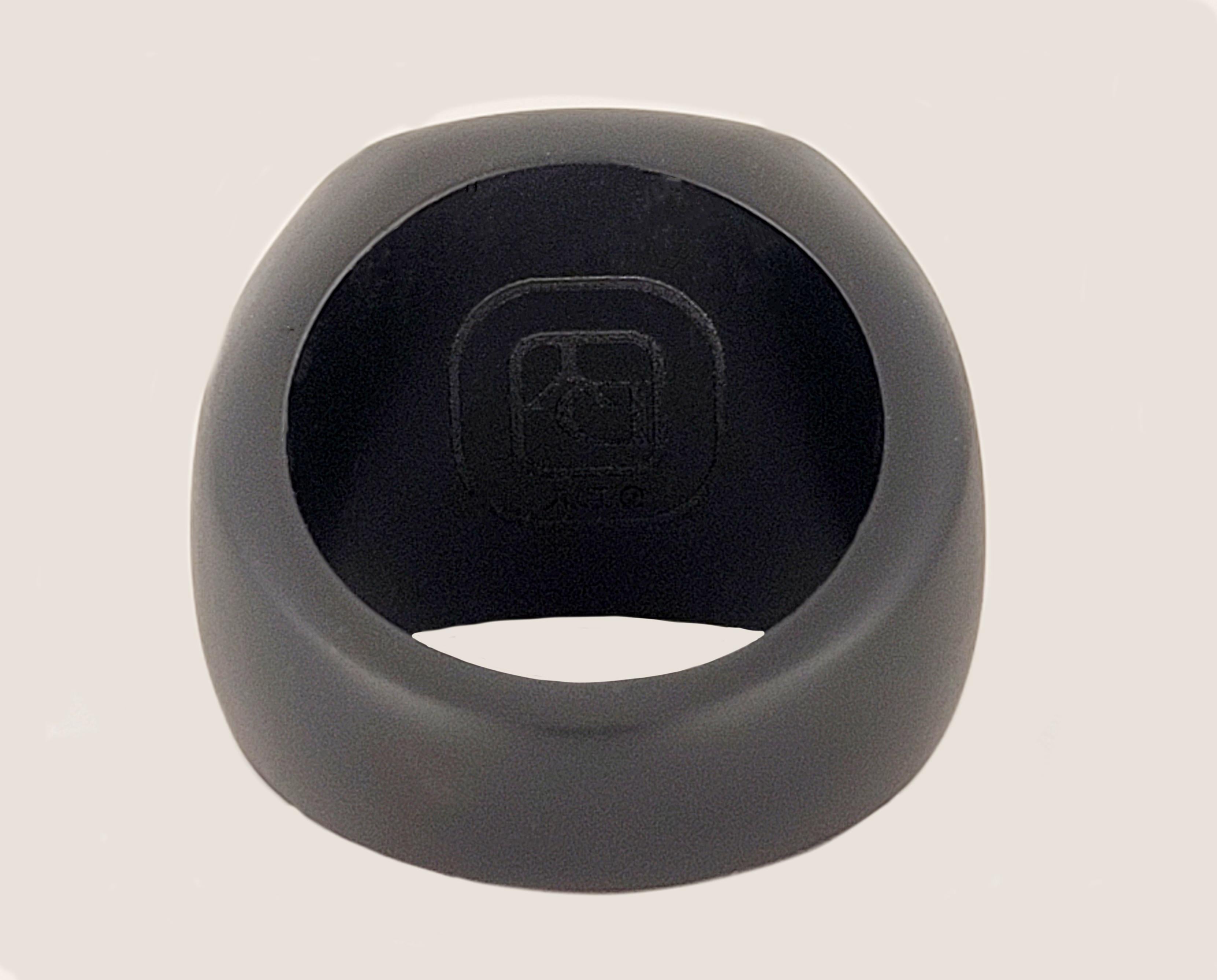 David Yurman Men's Exotic Stone Ring with Pietersite in Black Titanium For Sale 1
