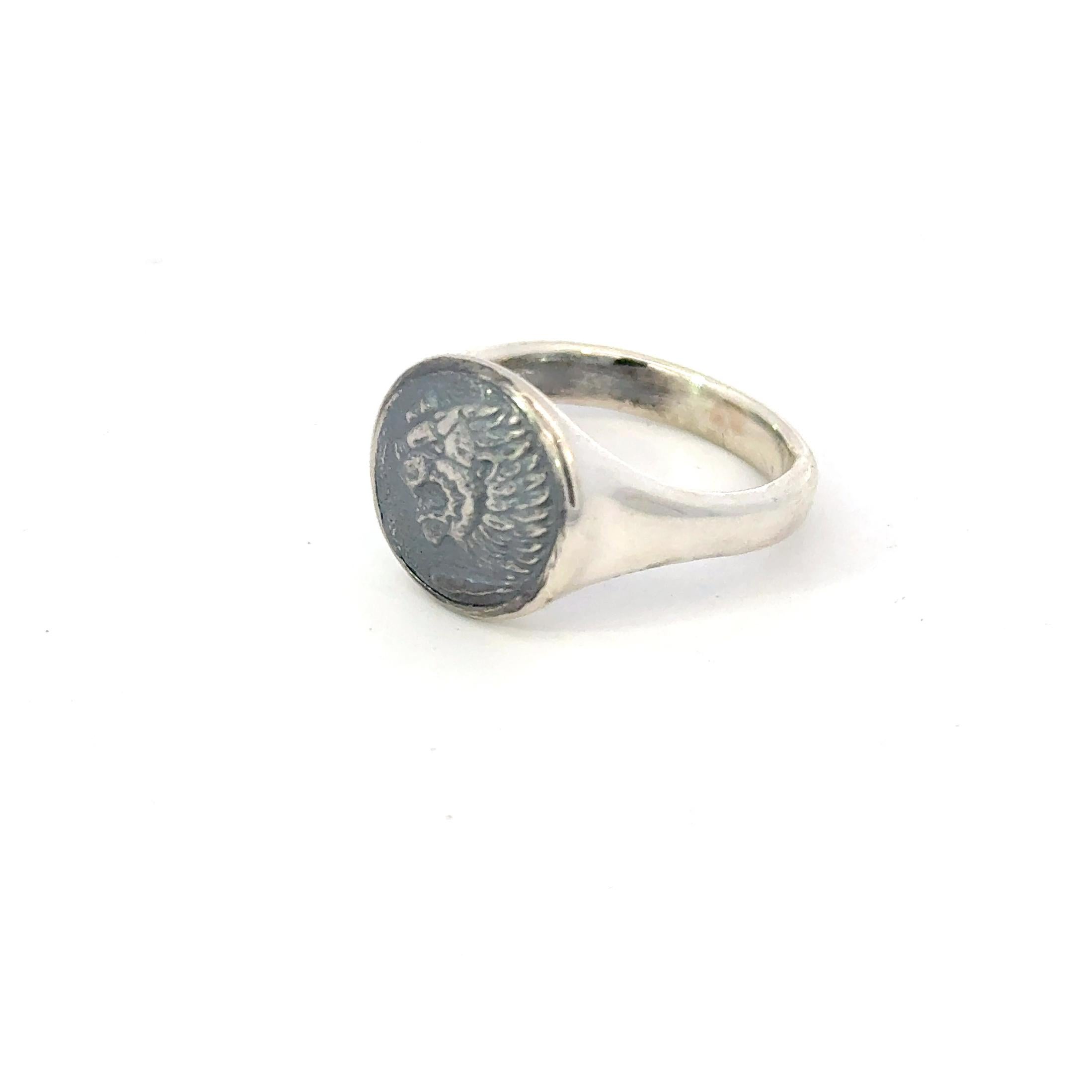 David Yurman, bague signée en argent sterling pour hommes, taille 8 en vente 1